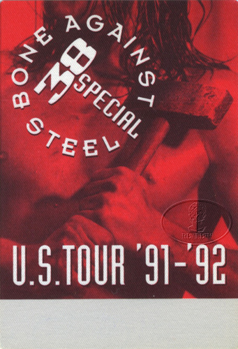 .38 SPECIAL 1991 BONE AGAINST STEEL Backstage Pass red