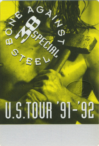 .38 SPECIAL 1991 BONE AGAINST STEEL Backstage Pass ylw