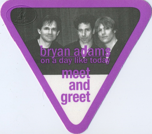 BRYAN ADAMS 1998 Backstage Pass purple