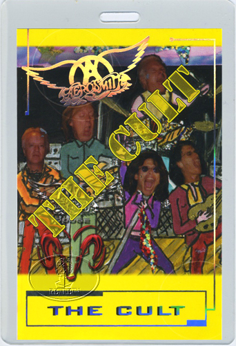 AEROSMITH & THE CULT 2001 TOUR LAMINATED BACKSTAGE PASS Numbered