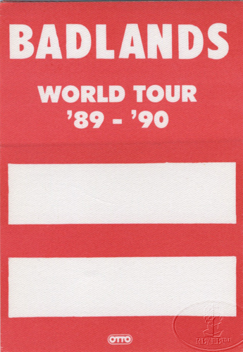 BADLANDS 1989 Backstage Pass BLACK SABBATH