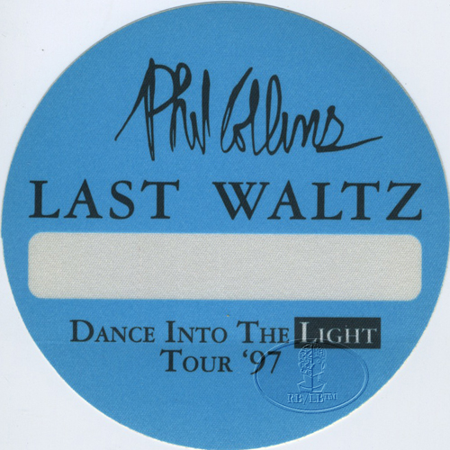 PHIL COLLINS 1997 BACKSTAGE PASS GENESIS blue