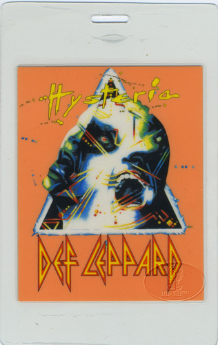 DEF LEPPARD 1988 HYSTERIA TOUR LAMINATED BACKSTAGE PASS