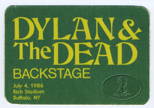 GRATEFUL DEAD & BOB DYLAN 7/4/86 BACKSTAGE PASS Rich Stadium