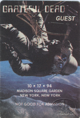 GRATEFUL DEAD 10/17/94 BACKSTAGE PASS Madison Square Garden