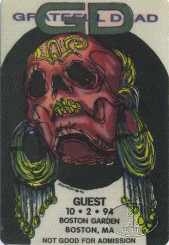 GRATEFUL DEAD 10/2/94 BACKSTAGE PASS Boston Garden