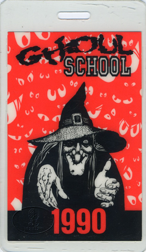 GHOUL SCHOOL 1990 LAMINATED BACKSTAGE PASS