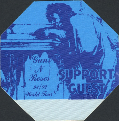 GUNS N' ROSES 1991-92 Backstage Pass GUEST blue