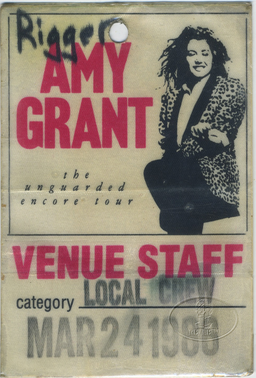 AMY GRANT 1985-86 unguarded encore Backstage Pass STAFF