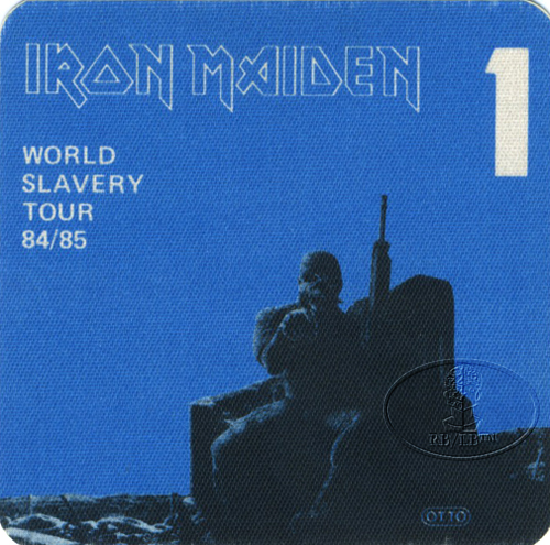 IRON MAIDEN 1984/85 SLAVERY TOUR Backstage Pass blue 1