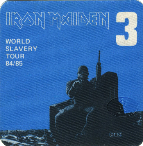 IRON MAIDEN 1984/85 SLAVERY TOUR Backstage Pass blue 3