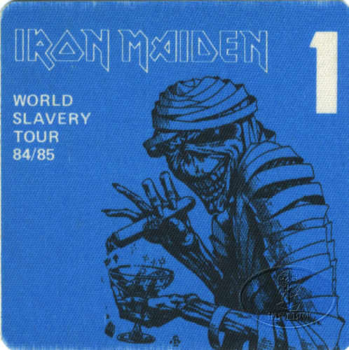 IRON MAIDEN 1984/85 SLAVERY TOUR Backstage Pass blue 1