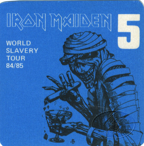 IRON MAIDEN 1984/85 SLAVERY TOUR Backstage Pass blue 5