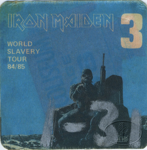 IRON MAIDEN 1984/85 SLAVERY TOUR Backstage Pass blue 3