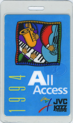 BUDDY GUY JOHN MAYALL JVC JAZZ FEST 1994 LAMINATED BACKSTAGE PASS McCoy Tyner