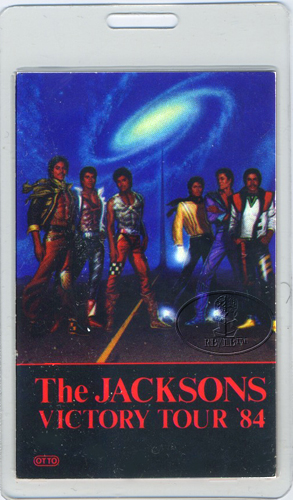 THE JACKSONS 1984 LAMINATED BACKSTAGE PASS Michael Jackson
