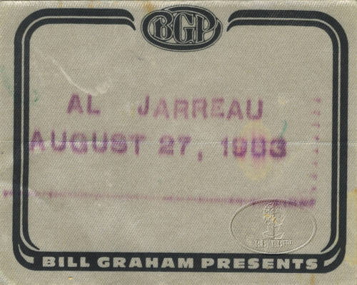AL JARREAU 1983 TOUR BACKSTAGE PASS 