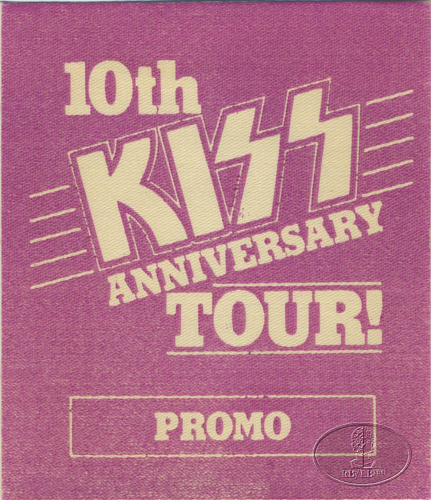 KISS 1982 10th ANNIVERSARY TOUR Backstage Pass 
