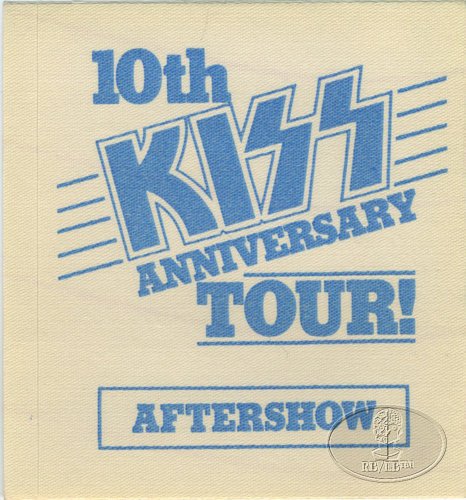 KISS 1982 10th ANNIVERSARY TOUR Backstage Pass 
