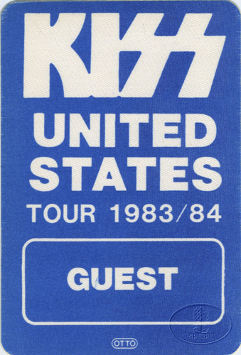KISS 1983 U.S. TOUR Backstage Pass GENE SIMMONS