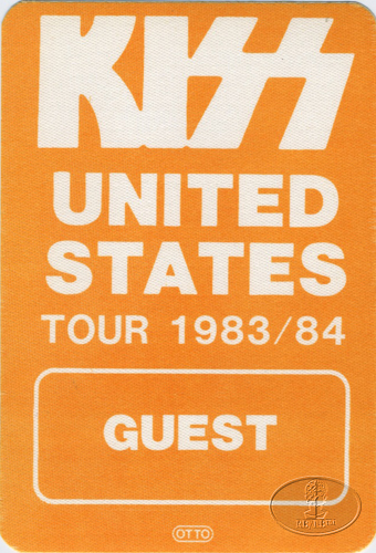 KISS 1983 U.S. TOUR Backstage Pass GENE SIMMONS
