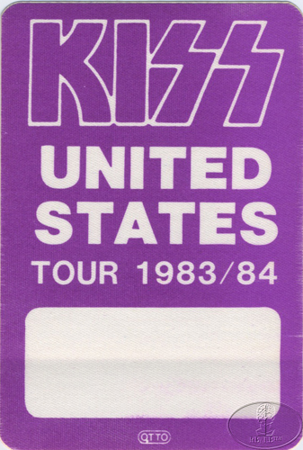 KISS 1983 UNITED STATES Backstage Pass ALL ACCESS
