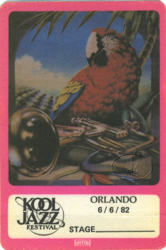 RAY CHARLES KOOL 1982 JAZZ FESTIVAL BACKSTAGE PASS Dizzy Gillespie Jr. Walker