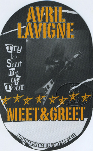 AVRIL LAVIGNE 2003 SHUT UP TOUR BACKSTAGE PASS 