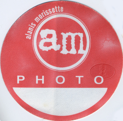 ALANIS MORISSETTE 1999 JUNKIE TOUR Backstage Pass GARBAGE