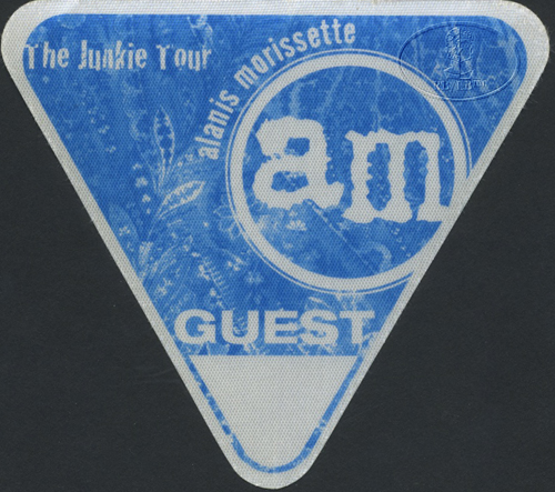 ALANIS MORISSETTE 1999 JUNKIE TOUR Backstage Pass GARBAGE
