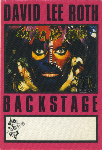 DAVID LEE ROTH 1986 BACKSTAGE PASS AA purple VAN HALEN