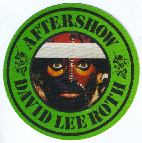 DAVID LEE ROTH 1986 BACKSTAGE PASS ASO green VAN HALEN