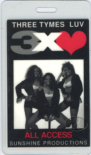 3 TYMES LUV LAMINATED BACKSTAGE PASS Three