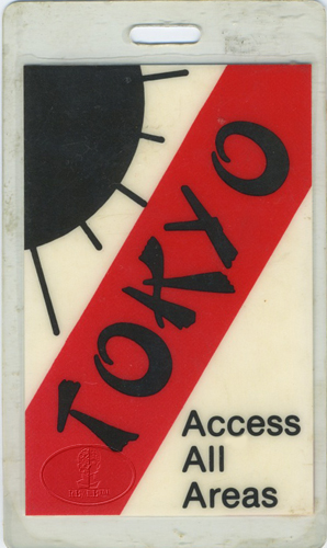 U2 1983 TOKYO LAMINATED BACKSTAGE PASS VERY RARE