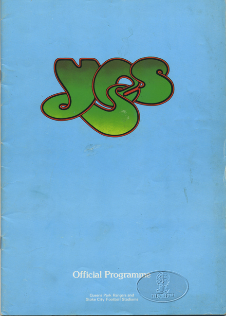 YES 1975 UK RELAYER TOUR Tour Concert Program Programme Book blue