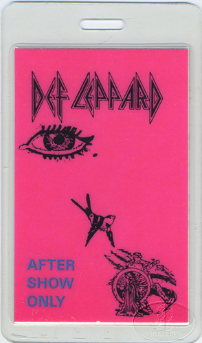 DEF LEPPARD 1985 LAMINATED BACKSTAGE PASS ASO GROUPIE | eBay