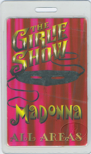 MADONNA 1993 Girlie Show Laminated Backstage Pass All Access | eBay