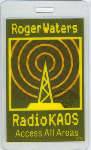 Roger Waters 1987 Laminated Backstage Pass Pink Floyd